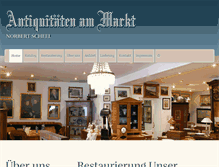 Tablet Screenshot of antiquitaeten-am-markt.de